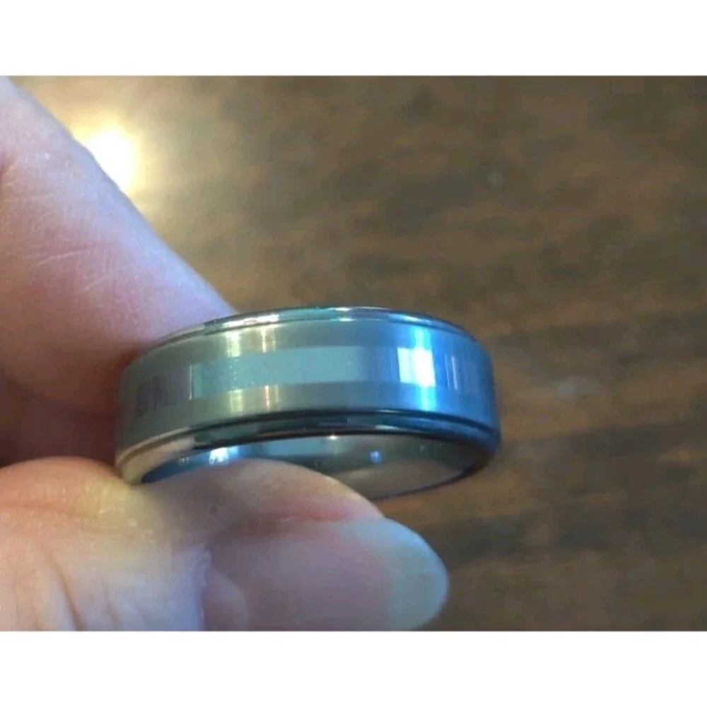 Metal RING Mens Band Size 12 Heavy Clean, Elegant Look of Tungsten Carbide 18g